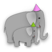 Cadeau Papier d'enveloppement pour parti éléphant