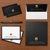 Carte De Correspondance Nombre initial de monogrammes professionnels