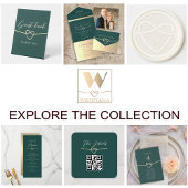 Emerald Green Mariage QR Code Invitation