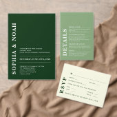 Save The Date Mariage élégant minimal moderne Pistachio (Personnalisez la collection de ce créateur indépendant. )