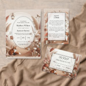 Betoverde herfstbos vossen bruiloft kaart (Personaliseer de collectie van deze zelfstandige maker.)