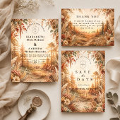 Save The Date Mariage enchanté boho en forêt