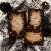 Invitation Mariage gothique d'automne enchanté
