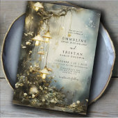 Invitation Mariage de lanternes à pendage de forêt enchantées