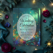 Invitation Forêt Enchantée de Mariage aux Joyaux Radieux