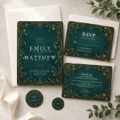 Menu du bar pour le dîner de mariage dans la forêt