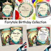 Invitation Storybook Forest Woodland Fairytale 1st Birthday