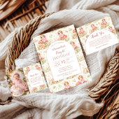 Carte De Remerciements Enchanted Garden Fairy Birthday