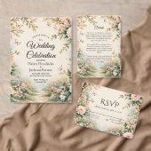Programme de mariage Papillon Fleur Sauvage Jardin (Personnalisez la collection de ce créateur indépendant. )
