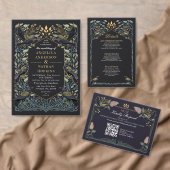 Invitation Code QR de mariage Enchanté Gothique Raven Snapdra (Personnalisez la collection de ce créateur indépendant. )
