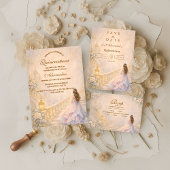 Cartons Réponse Enchanted Palace Fairytale Quinceañera
