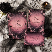 Save The Date Mariage gothique rose enchanté