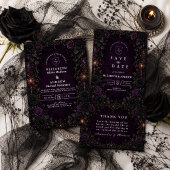 Save The Date Mariage gothique violet enchanté