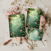 Invitation Enchanted Rose Garden Gate Wedding