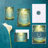 Invitation Mariage dans un bosquet ensoleillé enchanté d'été (Personnalisez la collection de ce créateur indépendant. )