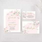 Assiettes En Carton Papillon rose enchanté