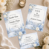Cartons Réponse Mariage d'hiver enchanté
