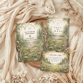 Invitation Mariage en forêt enchantée