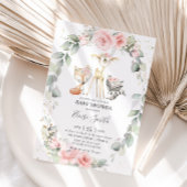 Carte D'accompagnement Animaux de la forêt Fleurs Livres pour bébé En