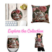 Pink Cabbage Rose Tea  Draagtas