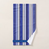Collection été tendance Marine Blue Boat Stripes (Serviette à main)