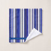 Collection été tendance Marine Blue Boat Stripes (Gant de toilette)