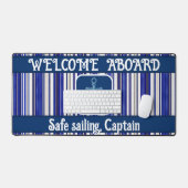 Collection été tendance Marine Blue Boat Stripes (Clavier et souris)