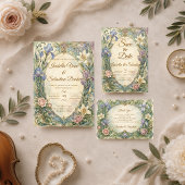 Invitation Mariage Iris Art Nouveau Éthéré