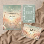 Cartons Réponse Ethereal Pastel Wildflower Field Wedding (Personnalisez la collection de ce créateur indépendant. )