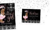 Serviette En Papier Baby shower de fille afro-américaine Napkin