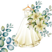 Badge Feuilles d'eucalyptus Verdure Mariage