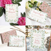 Serviette En Papier Eucalyptus Feuille Baby shower fille