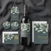 Eucalyptus tak bladeren opslaan van de datum save the date