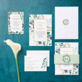 Eucalyptus Botanical Greenery Leaves Wedding Vierkante Sticker (Personaliseer de collectie van deze zelfstandige maker.)