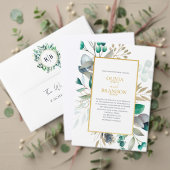 Carte De Placement Eucalyptus Botanical Greenery Garden Wedding (Personnalisez la collection de ce créateur indépendant. Test)