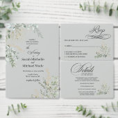 Eucalyptus Elegant Table Number Card Kaart (Personaliseer de collectie van deze zelfstandige maker.)