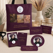 Badge Professionnel Moderne Photo Style Bordeaux