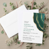 Invitation Chasseur vert, pierre de taille agate (Personnalisez la collection de ce créateur indépendant. Test)