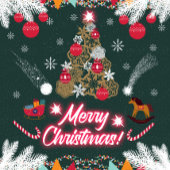 Evergreen vreugde van de kerst feestdagenkaart