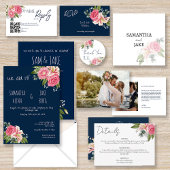 Whimsical, eigenzinnig, Hand getrokken bruiloft ui Kaart