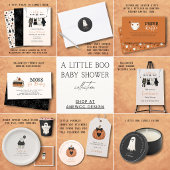 Invitation Un petit boo est en route Halloween Mignon
