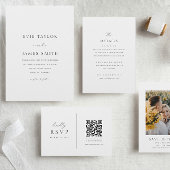 Carte De Remerciements Élégant script minimal Mariage photo