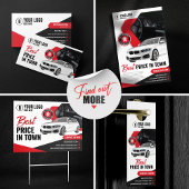 Opvallende autodealer autoverhuur visitekaartje