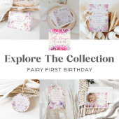 Serviette En Papier Fairy First Girl Birthday Party