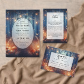 Carte D'accompagnement Fairy Lights et Moonlit Forest Magic Mariage (Personnalisez la collection de ce créateur indépendant. )