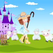 Invitation Tout En Un Little Bo Peep Sheep Fairy Tale Farm Anniversaire