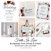 Tenture Aquarelle Arc Floral Bourgogne Vert