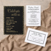 Étiquette Script Mr et Mme Monogramme Mariage Noir (Personnalisez la collection de ce créateur indépendant. )