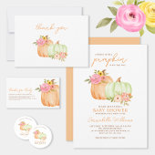 Invitation Baby shower neutre pour les petits Citrouilles