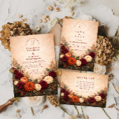 Save The Date Fall Floral Romance Wedding